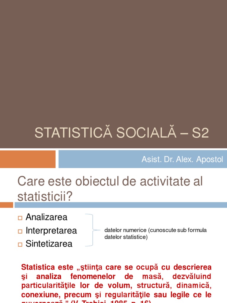S2 StatisticaSociala | PDF