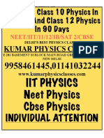 NEET/IIT/11/12/IB/SAT 2/CBSE: Complete Class 10 Physics in 30 Days and Class 12 Physics in 90 Days