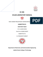 EC-506 Scilab Laboratory Manual: Submitted by