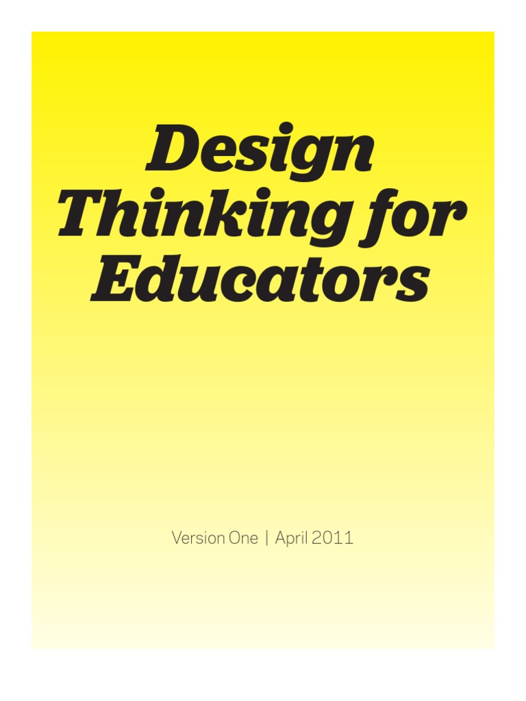 Design Thinking Toolkit for Educators | PDF