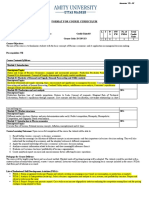 Format For Course Curriculum