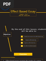 Effect Based Essay: Chapter 6 - Part 2 ENGL 201 Spring 2020