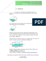 Perimeter, Area and Volume: Stage 3 Mixed Selection 4 - Solutions