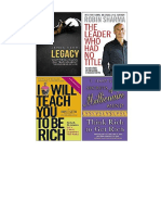 Legacy, The Leader Who Had No Title, I Will Teach You To Be Rich, Secrets of The Millionaire Mind 4 Books Collection Set - James Kerr