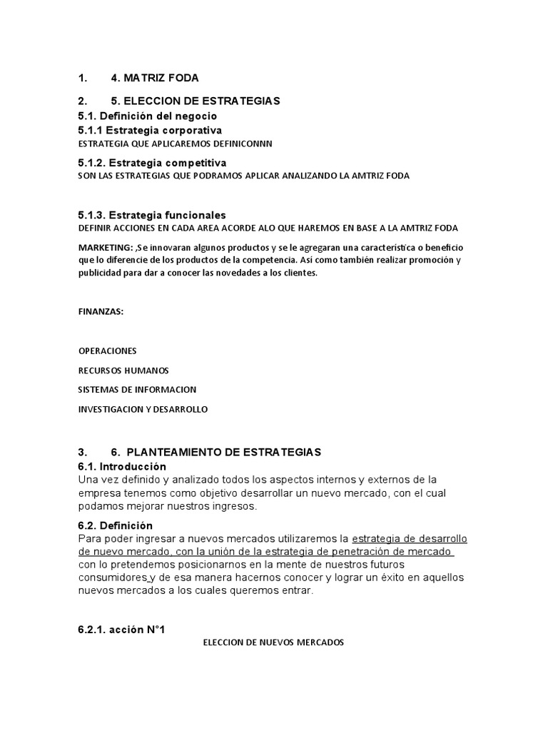 Estrategias de Mercado y FODA | PDF | Análisis FODA | Marketing