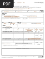 Application For Visitor Visa (Temporary Resident Visa) : Sample Only - TRV