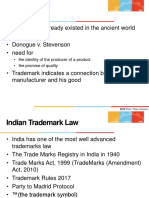 Trademark: Trademarks Already Existed in The Ancient World Caveat Emptor Donogue v. Stevenson Need For