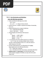 Part A: Sets Declaration and Definition Solve The Following Questions