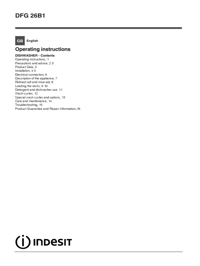 DFG 26B1 Operating Instructions PDF Ac Power Plugs And Sockets