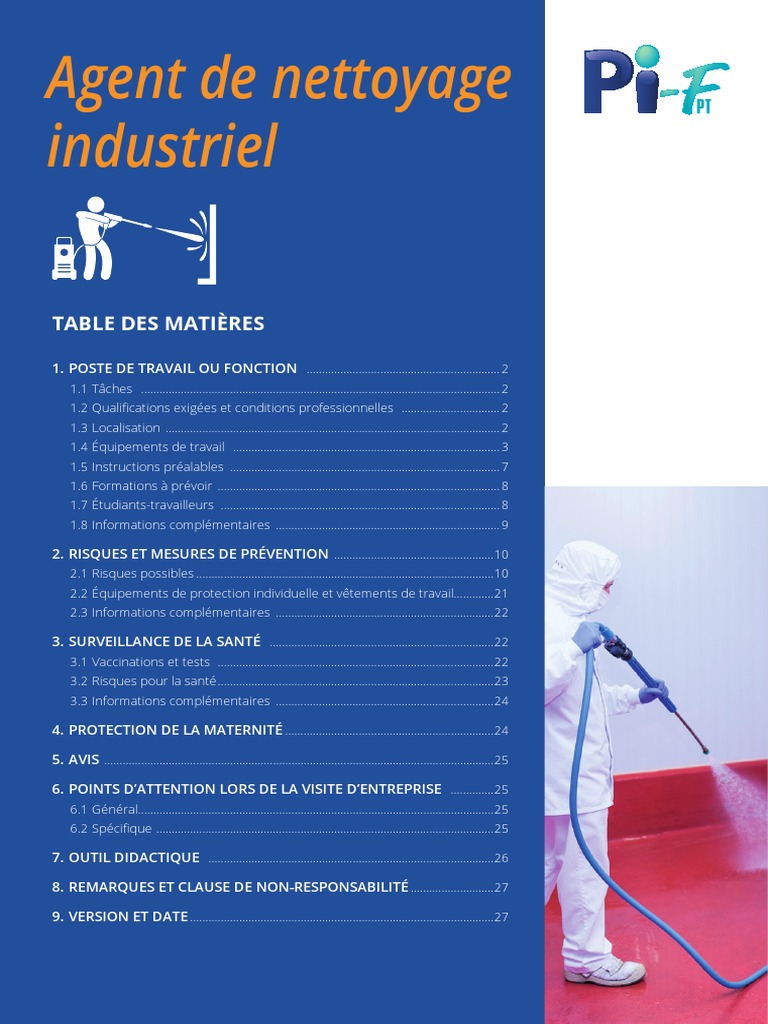 Page De Garde Cahier De Liaison Talkie Walkie Fiche Agent de Nettoyage Industriel | PDF | Prophylaxie | Sécurité