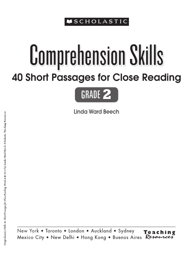 Close Reading Grade 2 | PDF | Reading Comprehension