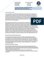 Clinical Research Project Format and Guidelines