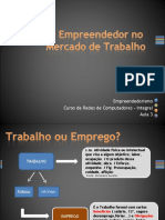 Aula 3 - Empreededor No Mercado de Trabalho