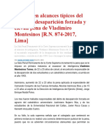 Establecen alcances típicos del delito de desaparición forzada y elevan pena de Vladimiro Montesinos