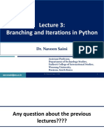 Lecture 3 Branching and Iterations (1)