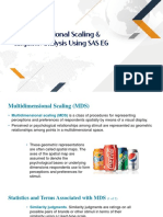 Multidimensional Scaling & Conjoint Analysis Using SAS EG