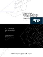 Parámetros sintagmáticos e Interacción de parámetros