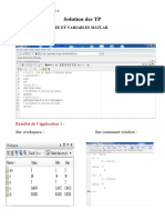 Solution de Tous Les TP Matlab