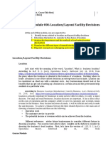 Lesson 6 - Module 006 Location-Layout Facility Decisions