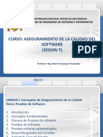 Aseguramiento de La Calidad de Software SEMESTRE 2021-II Sesion 7 21-11-2021 Version 1.0