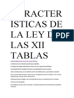 Características de La Ley de Las Xii Tablas