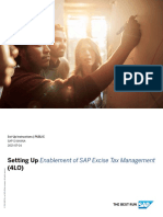 Enablement of SAP Excise Tax Management: Setting Up (4LO)