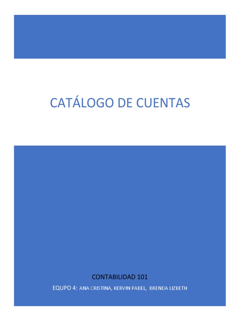Catalogo de Cuentas | PDF | Contabilidad | Negocios económicos