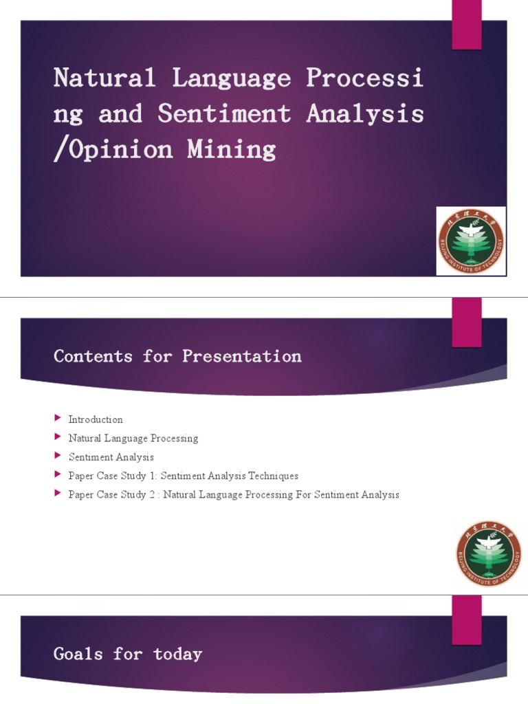 Nlp And Sentiment Analysis Overview Pdf Machine Learning