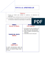 Resistencia Al Aprendizaje: Objetivos