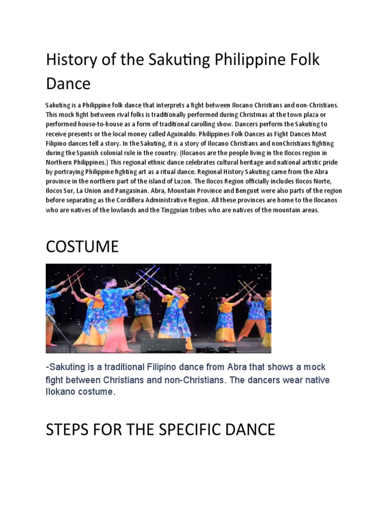 Sakuting Philippine Folk Dance (MAPEH) 8Theophilos, Zanielle Dimatulac