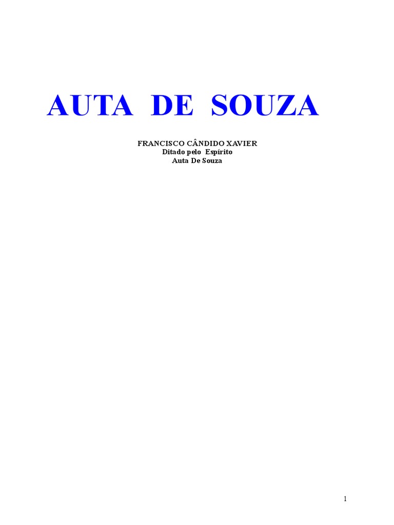 Auta De Souza Psicografia Chico Xavier Espirito Auta De Souza Pdf
