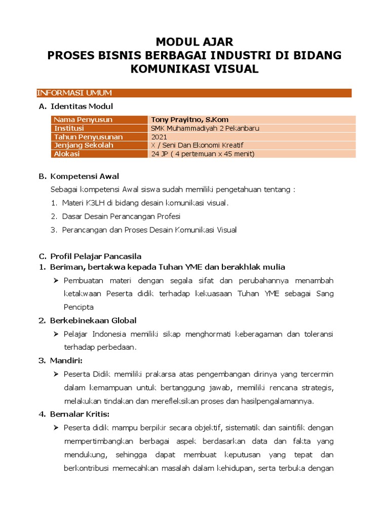 Proses Bisnis DKV di Berbagai Industri | PDF | Karier & Perkembangan