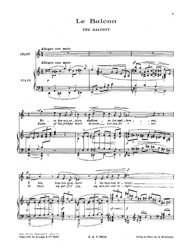 Debussy, C. Le Balcon (De Poemes de Baudelaire) PDF — free download