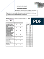 Pauta de Evaluación de Historia Personajes 2° Mayo FLORENCIA