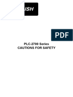 PLC-2700 Series Sewing Machine Safety Precautions