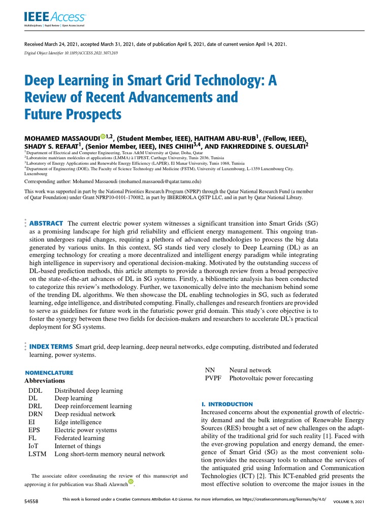 Deep Learning in Smart Grids: A Review | PDF | Deep Learning | Systems ...