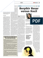 KONTAN WEEKLY Berpikir Besar Versus Kecil