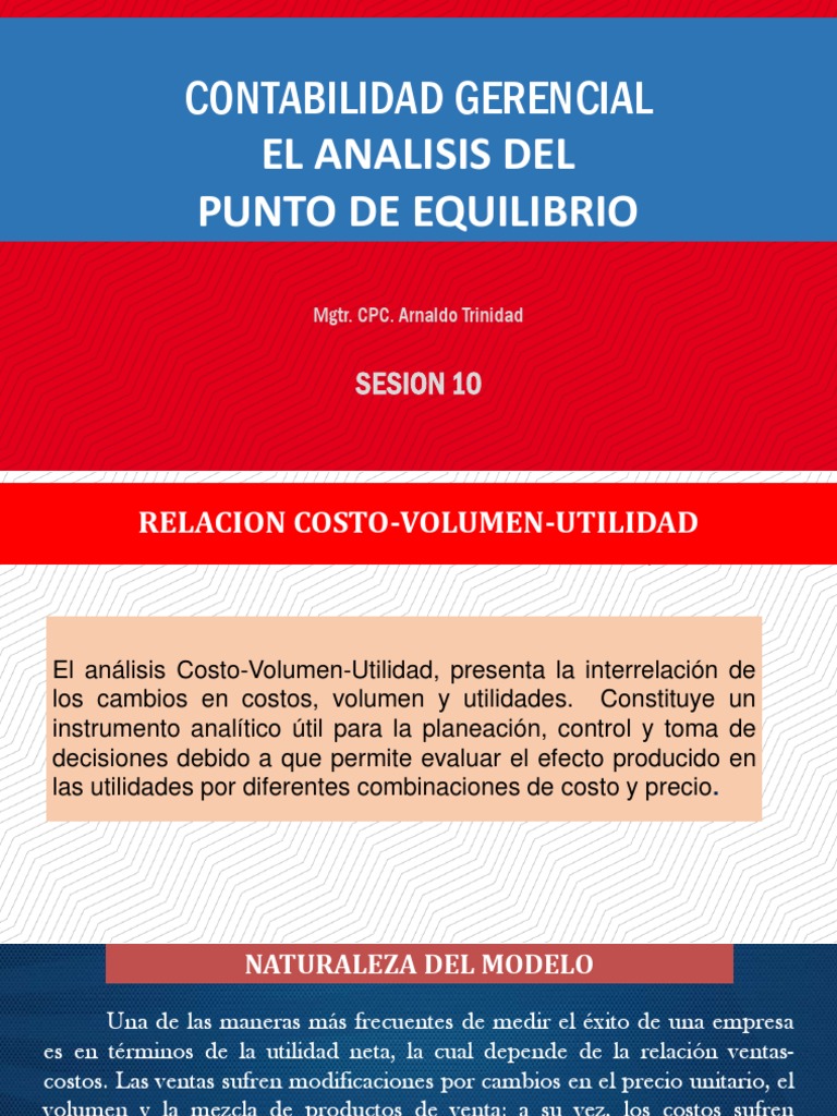 Análisis del Punto de Equilibrio en Contabilidad | PDF | Costo | Costo ...