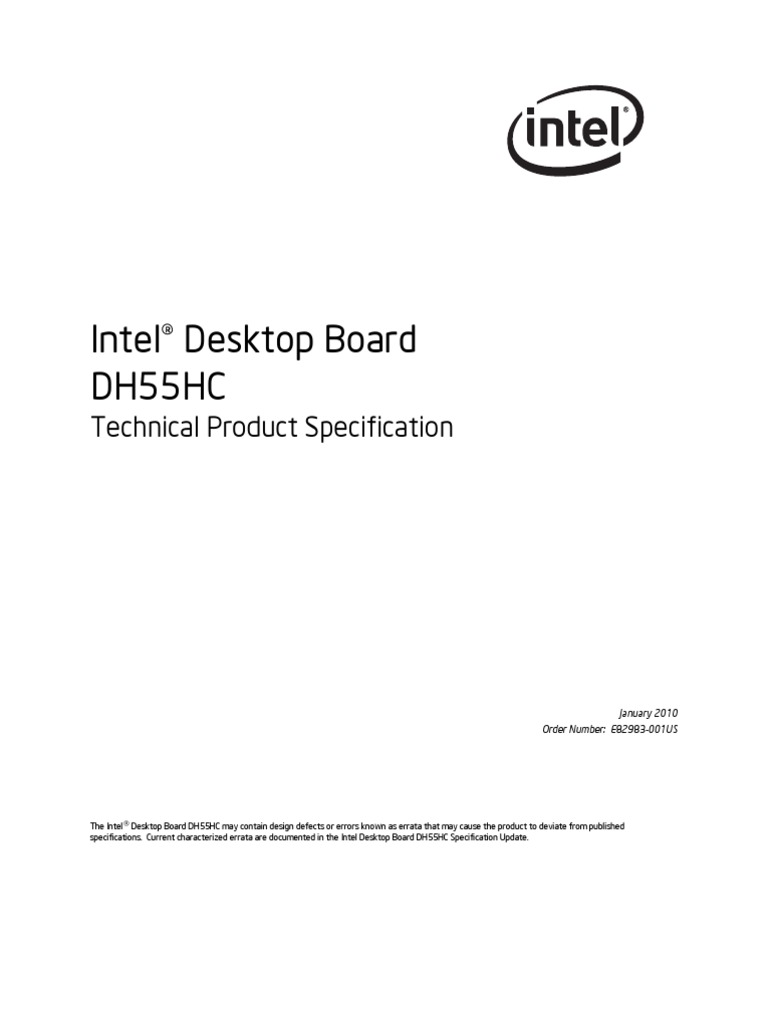 DH55HC TechProdSpec | PDF | Hdmi | Usb