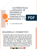 Características Personales de Desarrollo Cognitivo, Emocional,