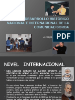 Desarrollo Histórico Nacional e Internacional de La Comunidad