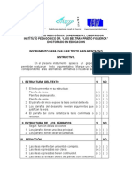 Evaluar texto argumentativo