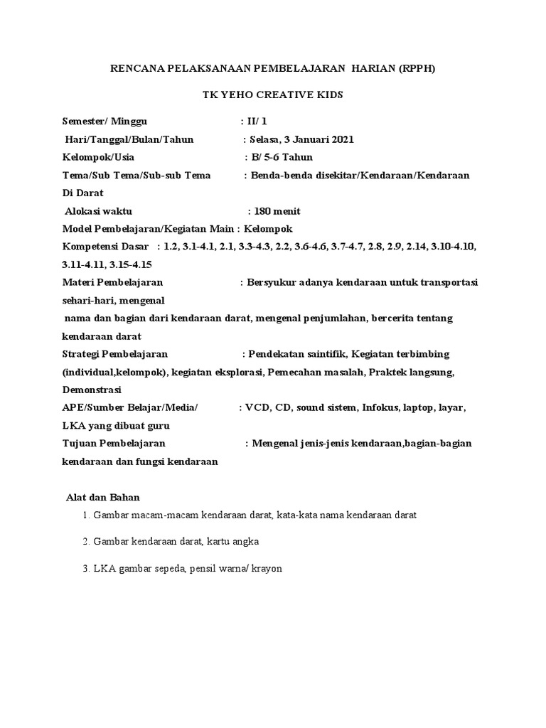 RPPH Model Kelompok | PDF