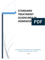 Standard Treatment Guidelines in Homoeopathy