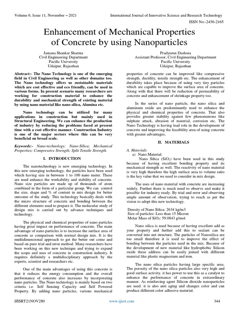 Nanoparticles Boost Concrete Strength | PDF | Concrete | Nanotechnology