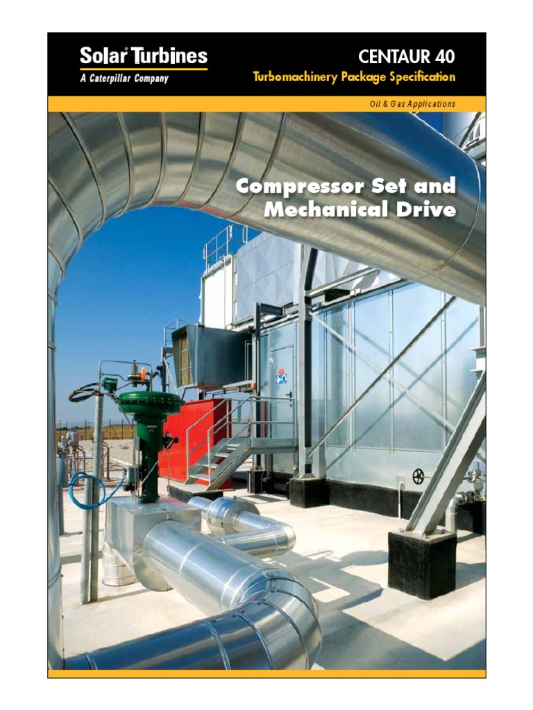 Centaur 40 Turbomachinery Specs | PDF | Combustion | Machines