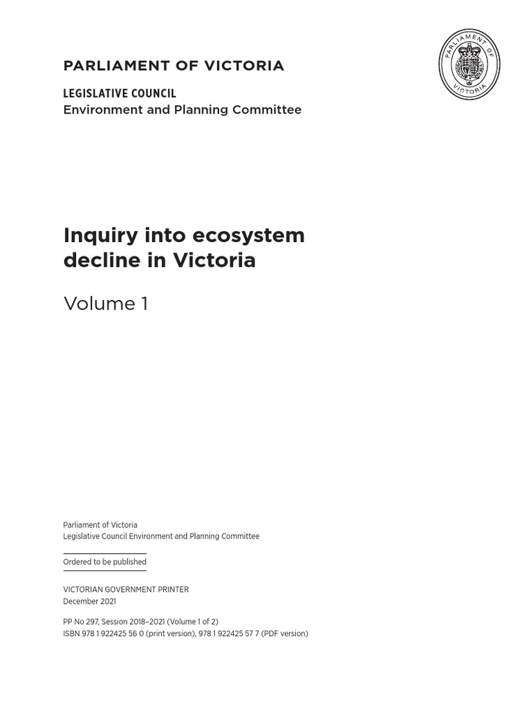 Victoria's Ecosystem Decline Inquiry | PDF | Biodiversity | Invasive ...