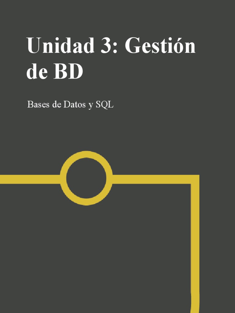 Introducción a SQL y Gestión de BD | PDF | SQL | Bases de datos