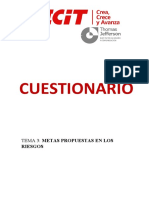TEMA 3  CUESTIONARIO TEMA 3-METAS PROPUESTAS EN LOS RIESGOS
