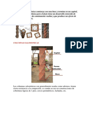 Manual para Construir Columnas Salomonicas | PDF | Hormigón | Columna